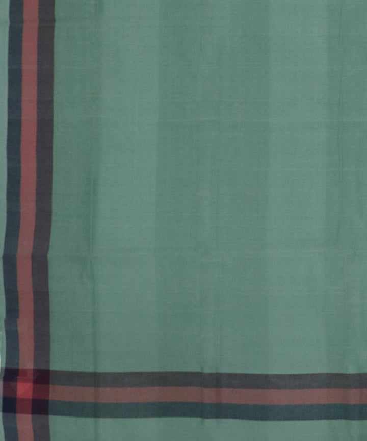 Grey green handwoven cotton rajahmundry saree