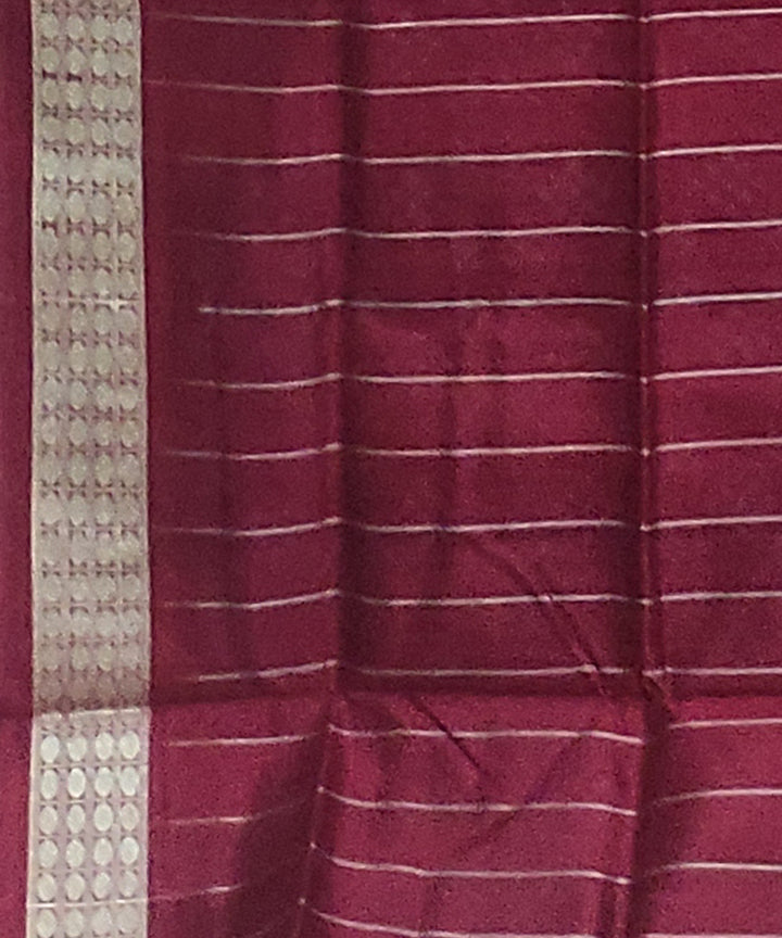 Navy blue maroon handloom silk sambalpuri saree