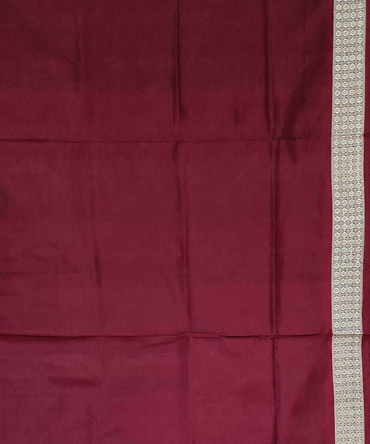Navy blue maroon silk handwoven sambalpuri saree