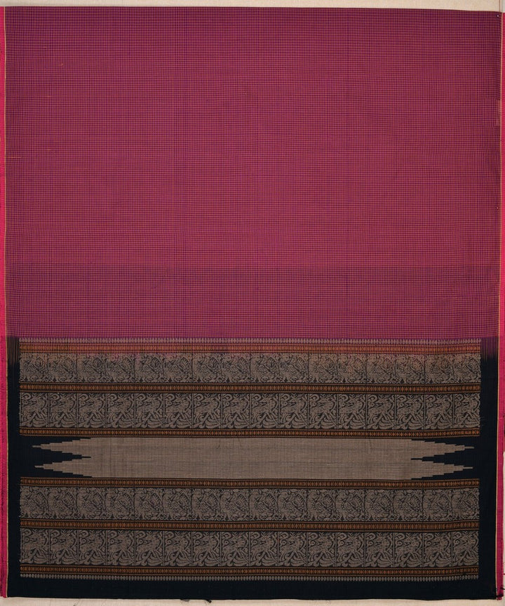 Purple pink handwoven kanchi cotton saree