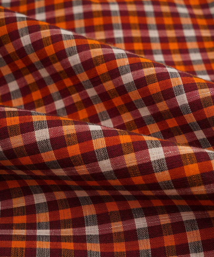1.5m Multi color hand woven checks cotton mangalgiri material