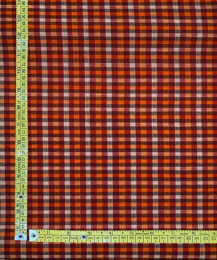 1.5m Multi color hand woven checks cotton mangalgiri material