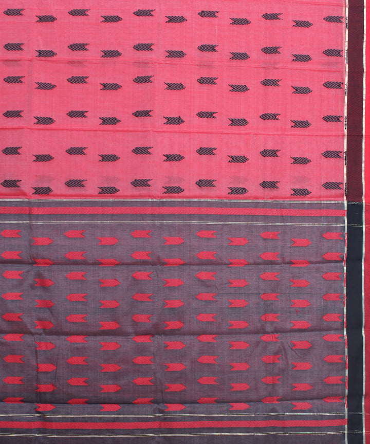 Bengal Handwoven Peach Pink Saree