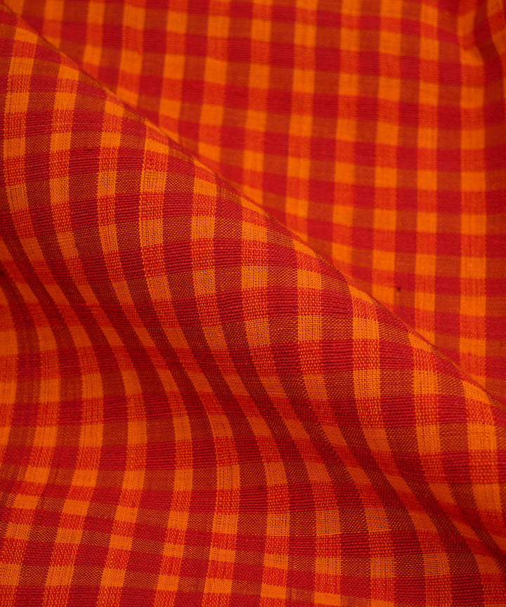 0.7m Multicolor handwoven checks cotton mangalgiri fabric