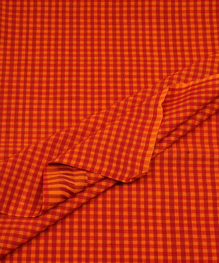 0.7m Multicolor handwoven checks cotton mangalgiri fabric