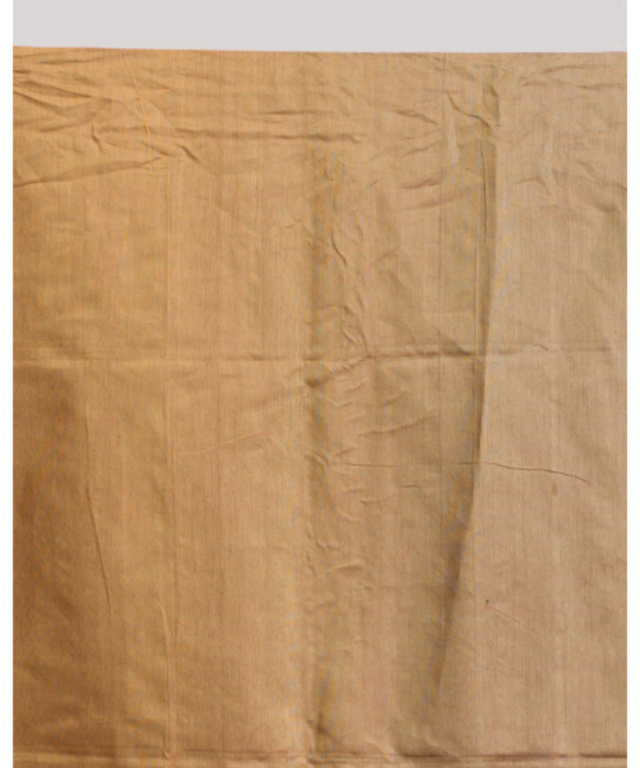 Beige and red handwoven bengal matka silk saree