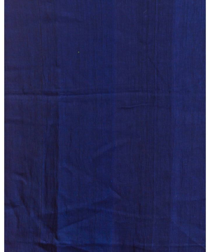 Berry blue handwoven bengal cotton and linen saree