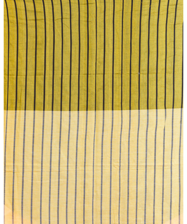 Yellow green handwoven bengal cotton saree