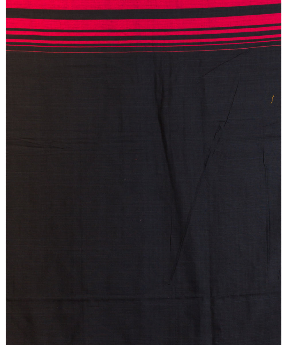 Black pink handwoven bengal cotton begumpuri saree