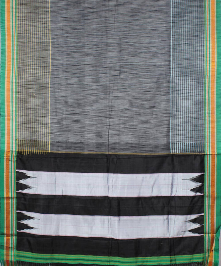 dark grey handwoven chikki paras border ilkal saree