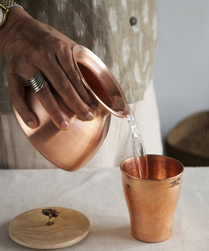 Handmade copper tulsibaug lota