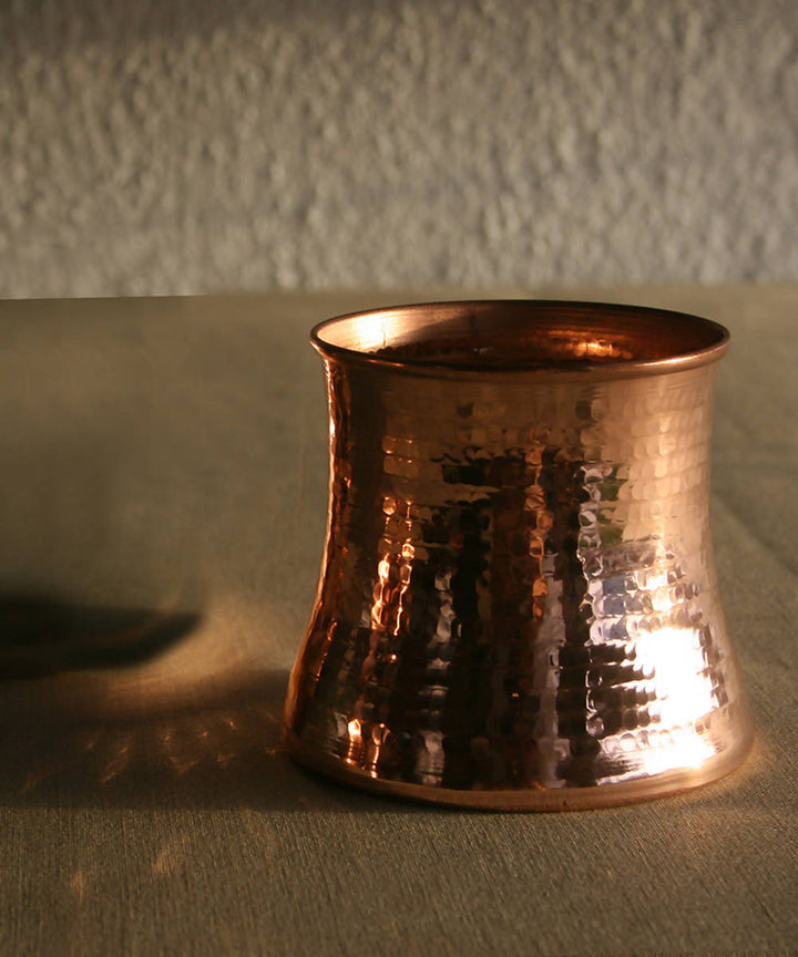Handmade copper concave tumbler