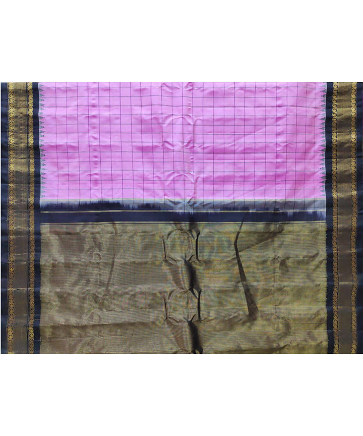 Light purple handloom gadwal silk saree