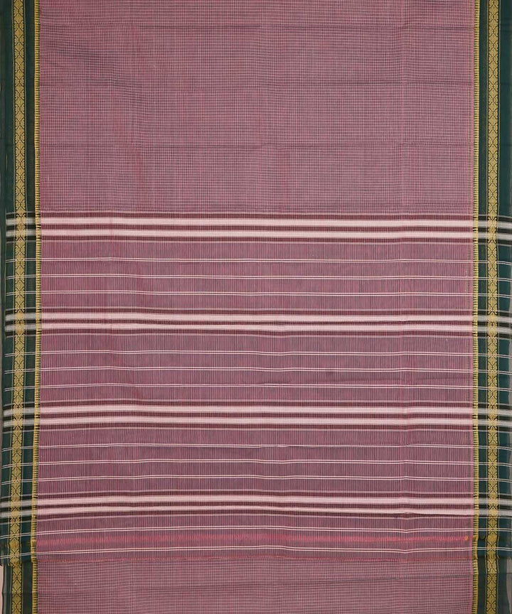 Light lavender handwoven cotton narayanpet saree