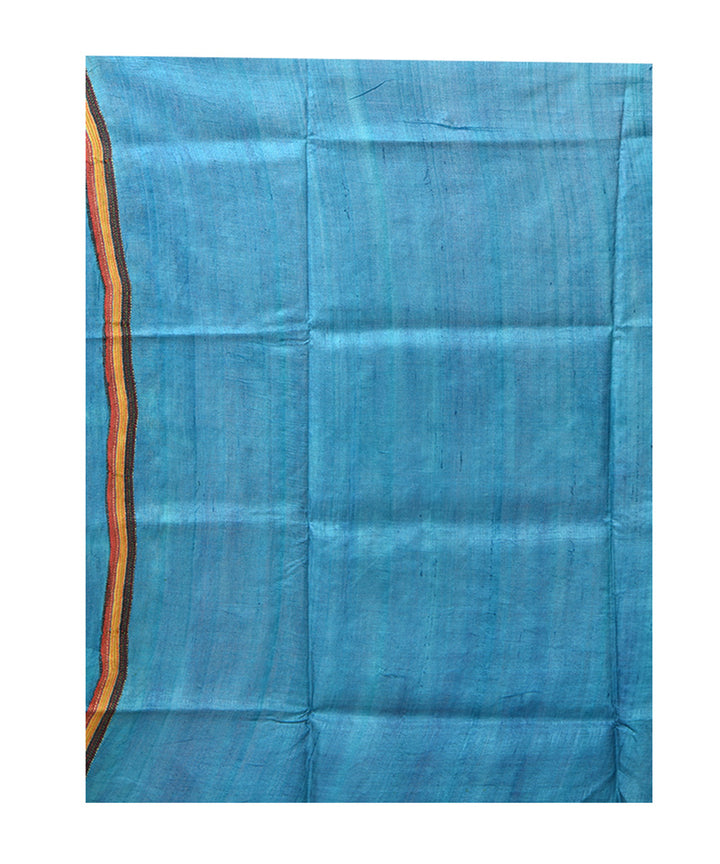 Bengal tussar silk beige hand embroidery kantha stitch saree