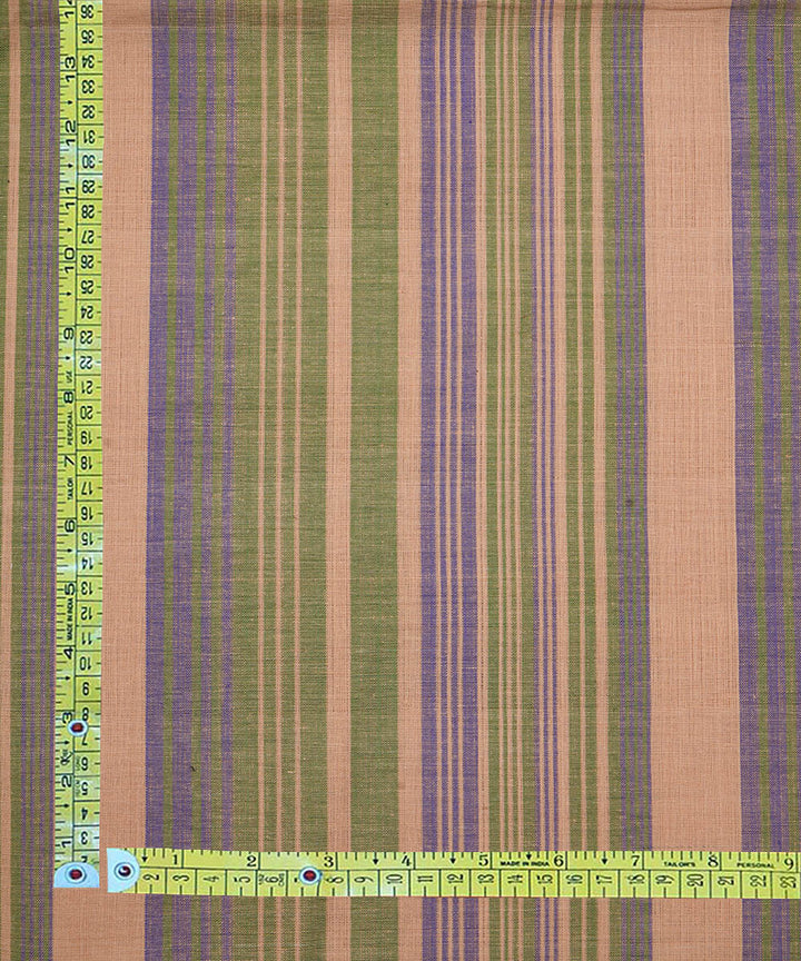 0.Multi color handloom stripe cotton mangalagiri fabric