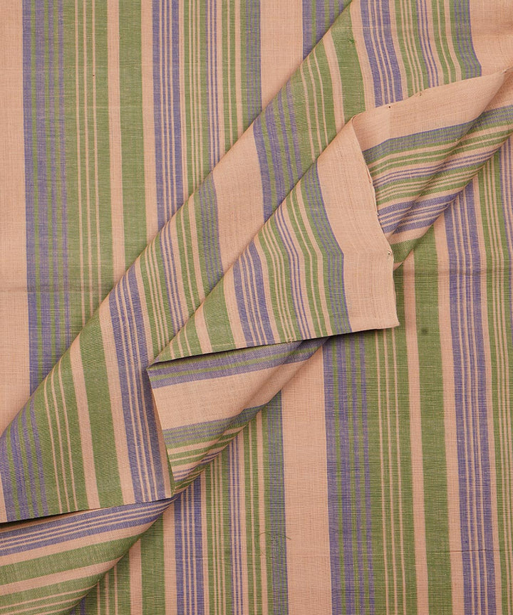 0.Multi color handloom stripe cotton mangalagiri fabric