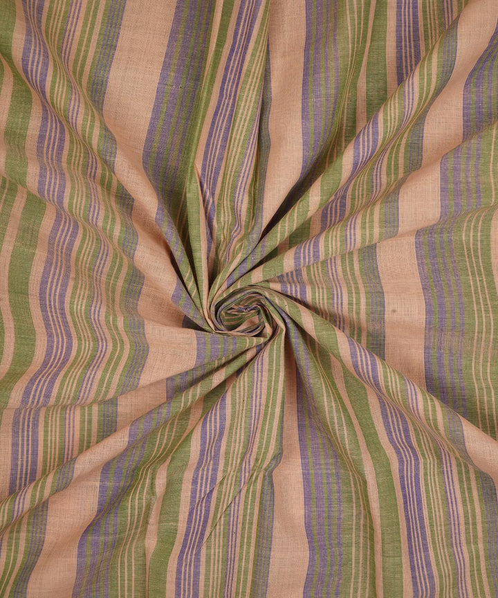 0.Multi color handloom stripe cotton mangalagiri fabric