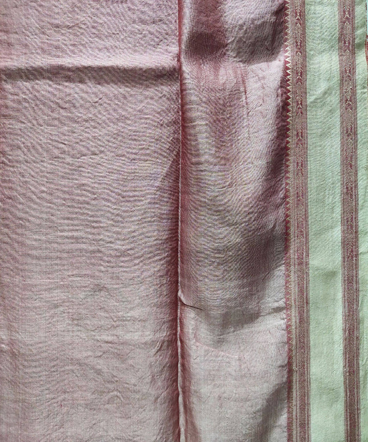 Red handwoven matka and tussar silk saree
