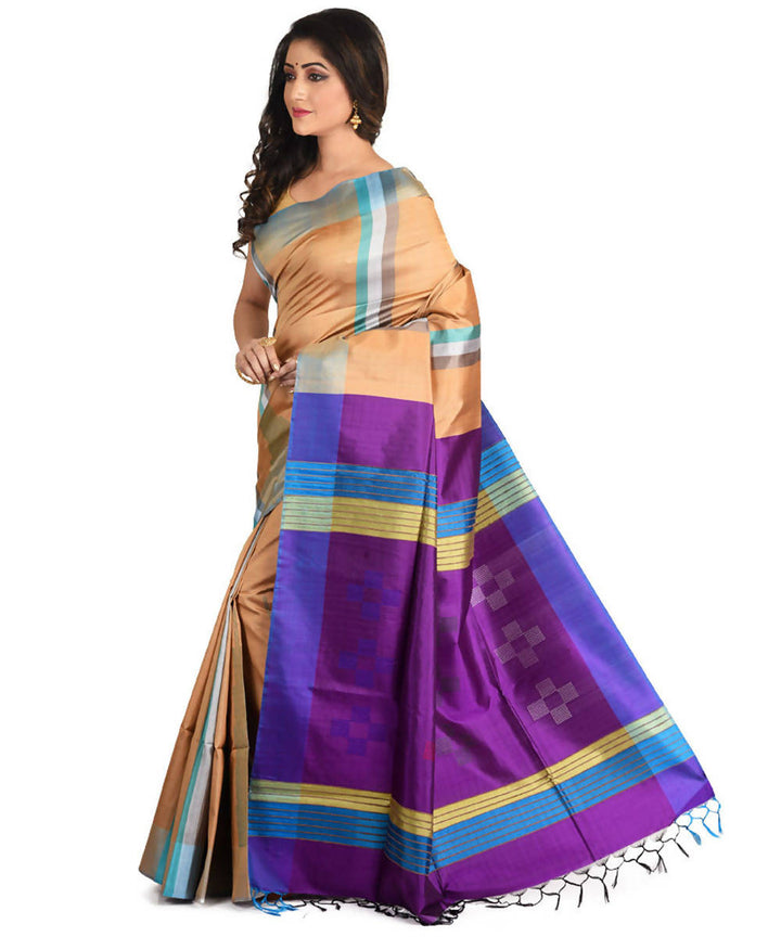 Resham shilpi bengal multicolor silk saree with handwoven design