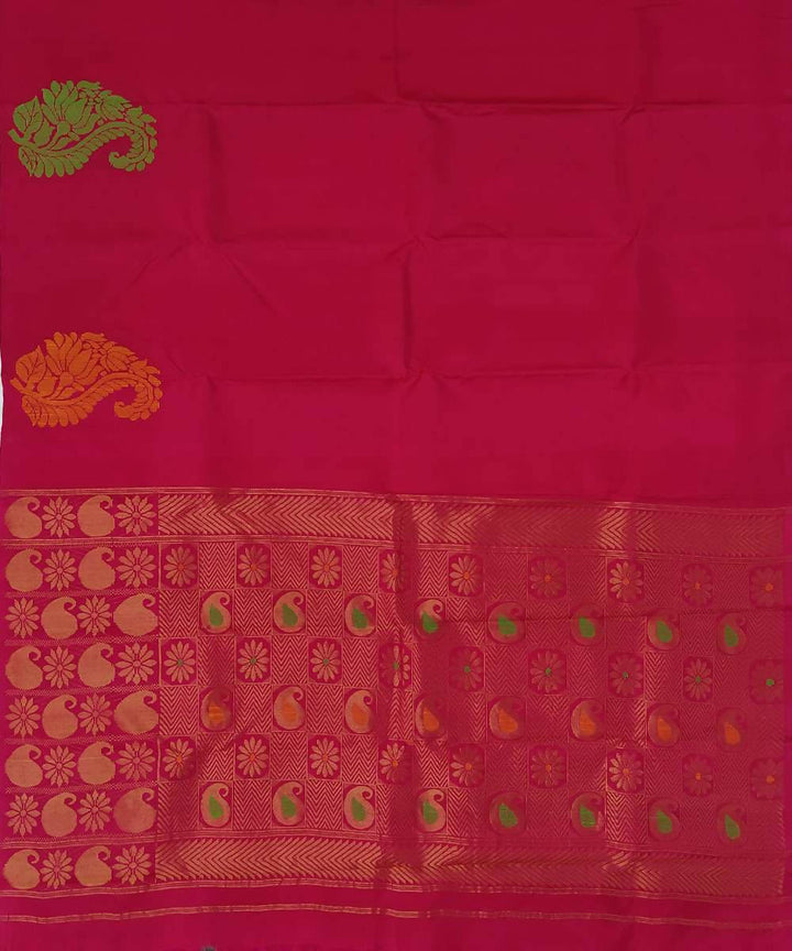 Pink kanjeevaram pure handloom silk saree
