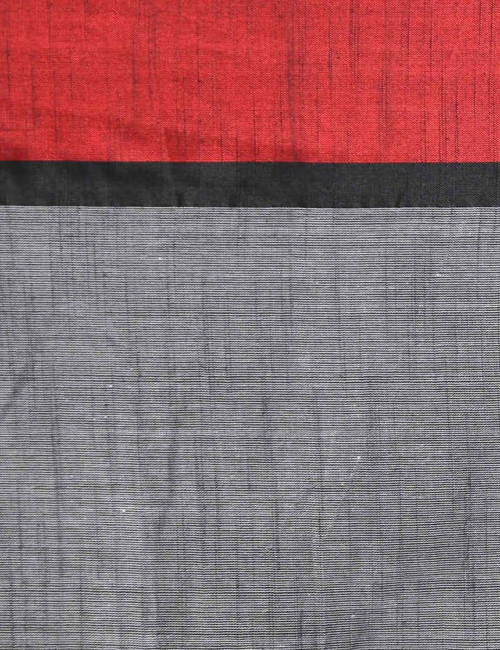 Grey handspun handwoven cotton saree