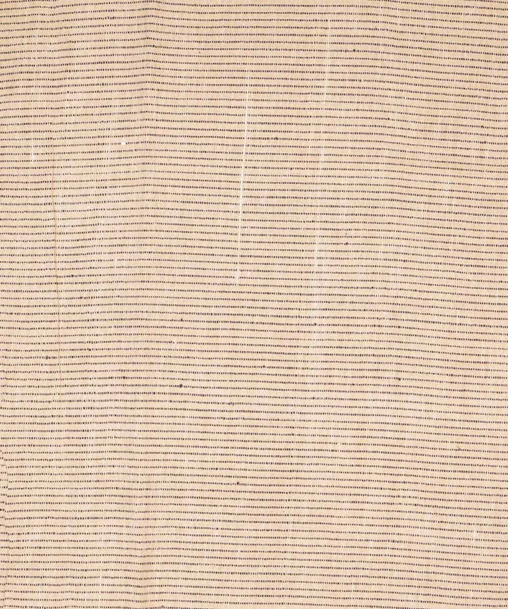 Beige black stripes handspun handwoven bengal cotton fabric