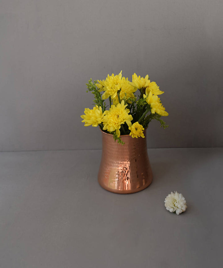 Handmade copper rosa vase
