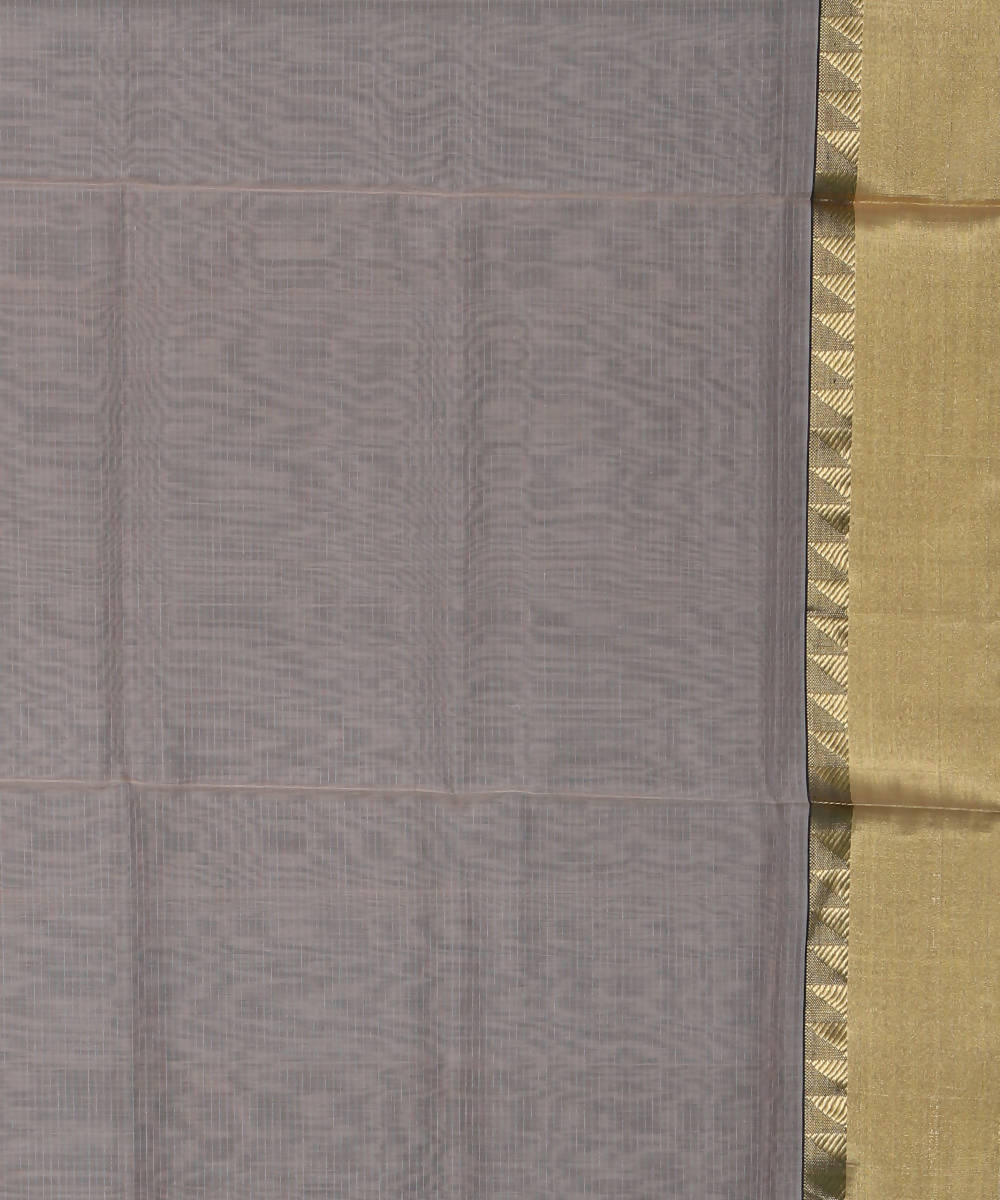 Beige Handloom Maheshwari Sico Saree