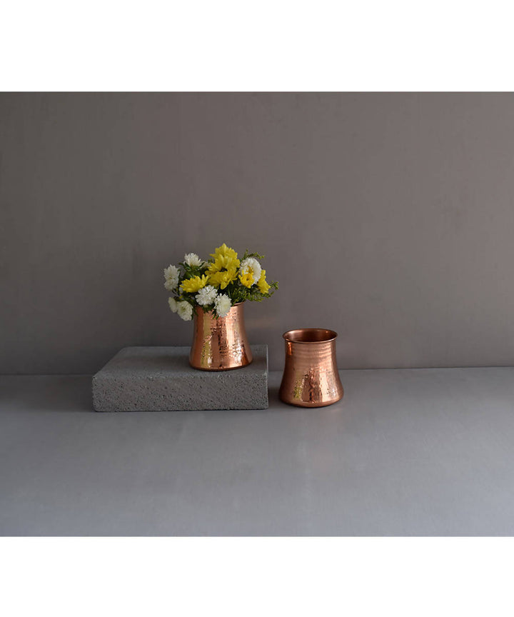 Handmade copper rosa vase