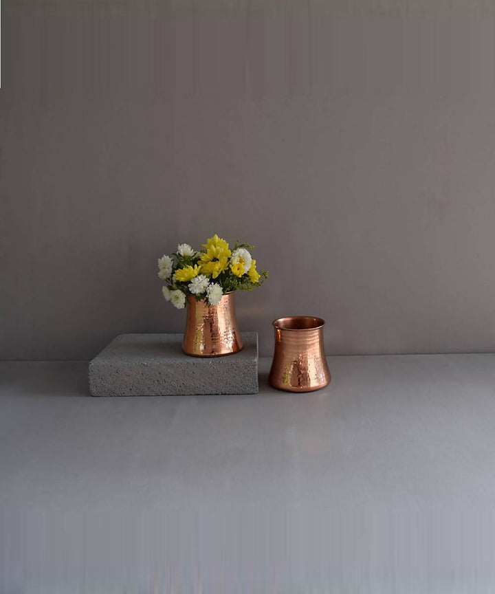 Handmade copper rosa vase