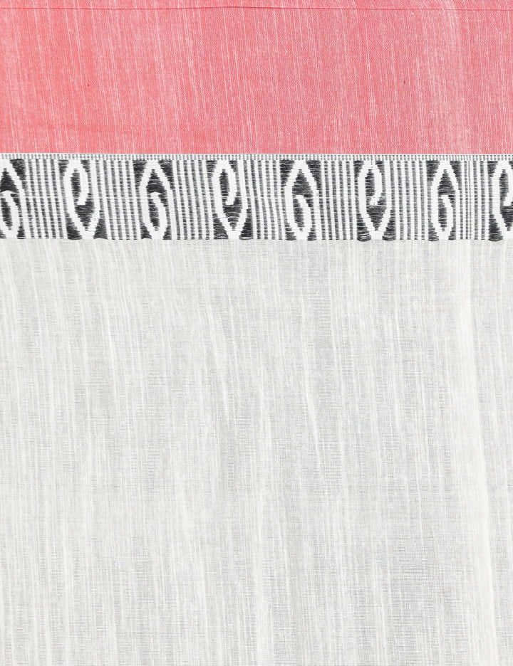 White red begampuri handspun handwoven cotton saree
