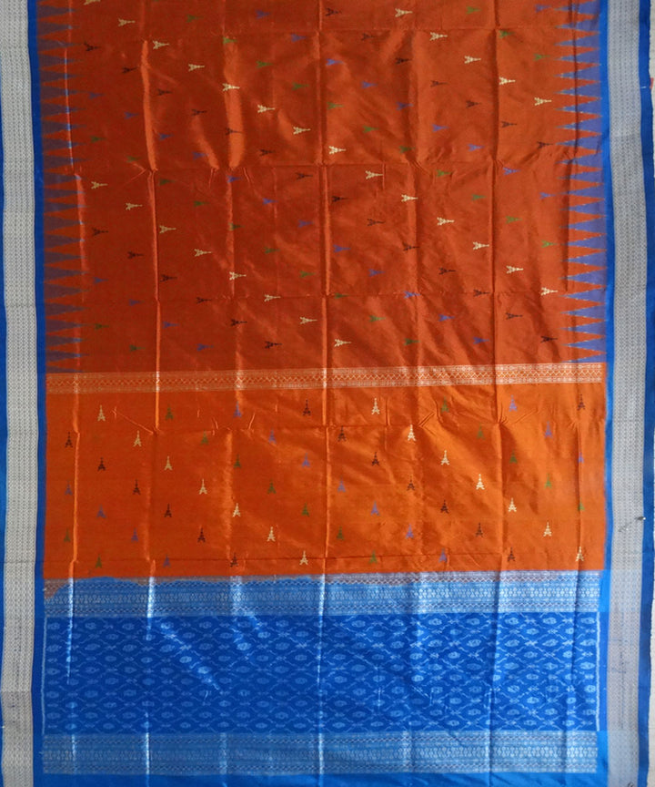 Burnt Orange Silk Saree