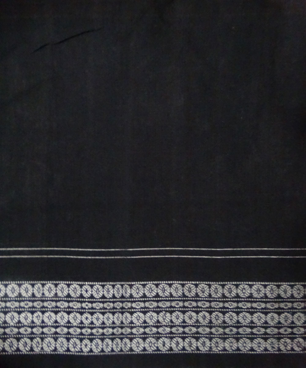 Black Bean tribal ikat cotton Saree