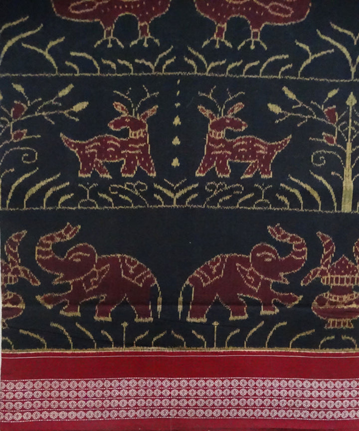 Black Handwoven Cotton Saree