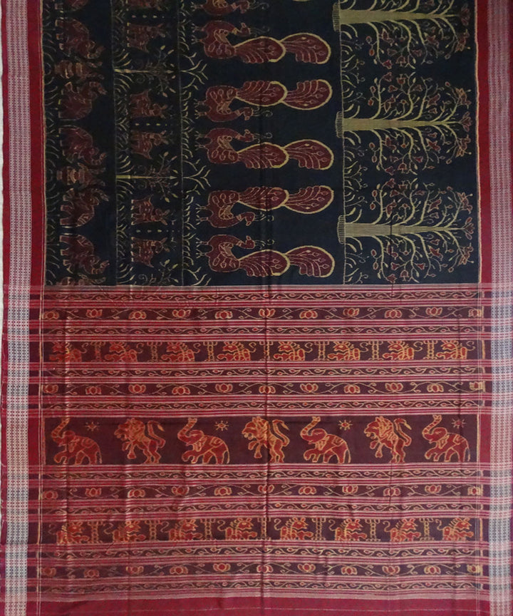 Black Handwoven Cotton Saree