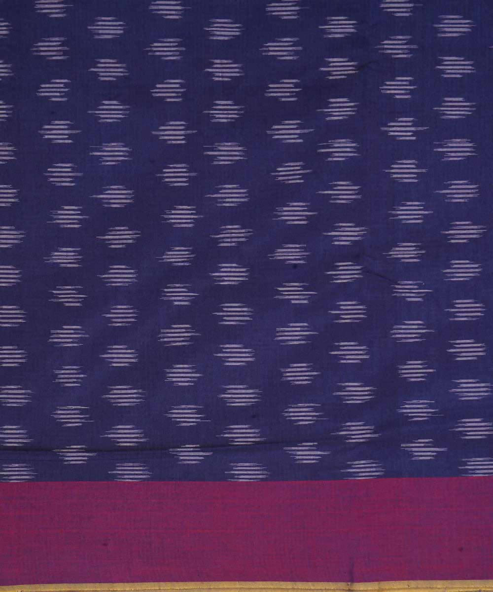 Navy blue and red handloom ikat pochampally saree
