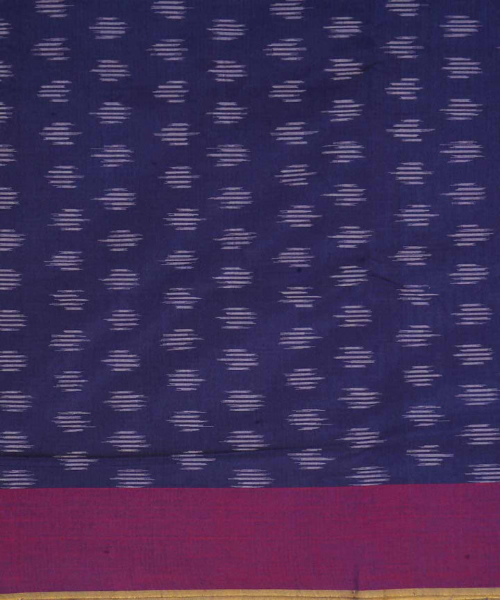 Navy blue and red handloom ikat pochampally saree