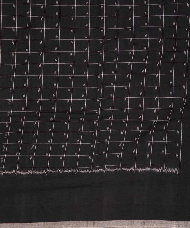 Black handloom cotton ikat pochampally saree
