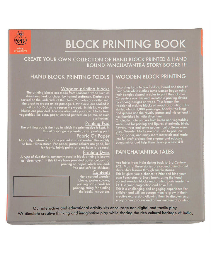 Block Print DIY Craft Kit Panchatantra Story (Two Fishes & The Frog)
