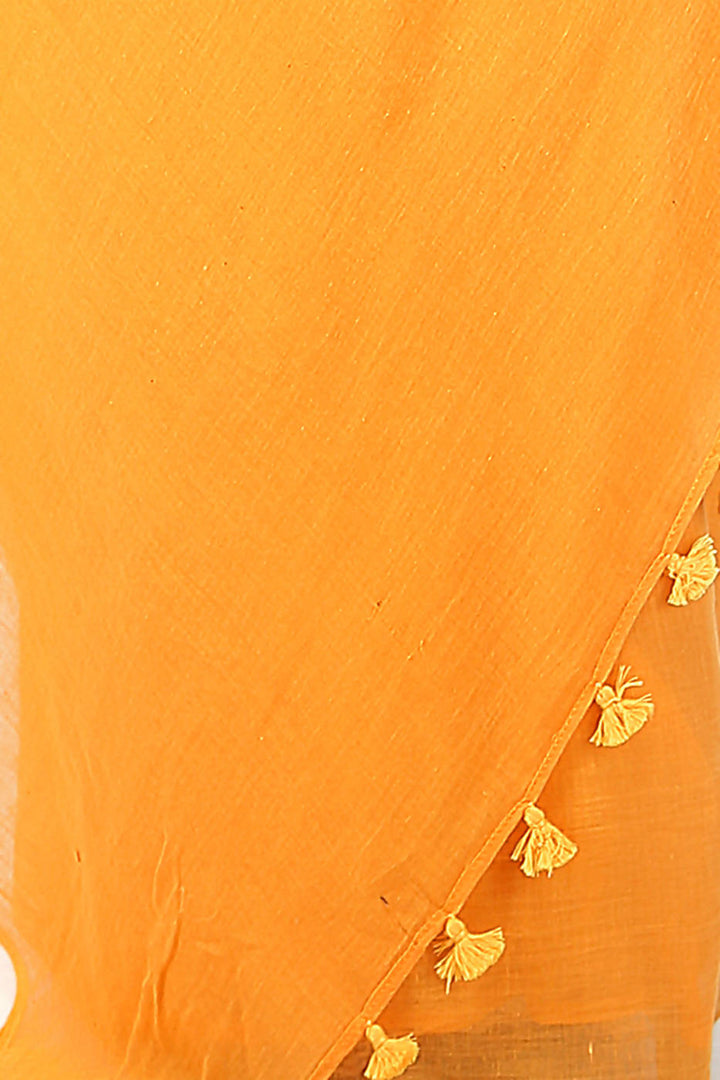 Handloom bengal yellow soft cotton saree