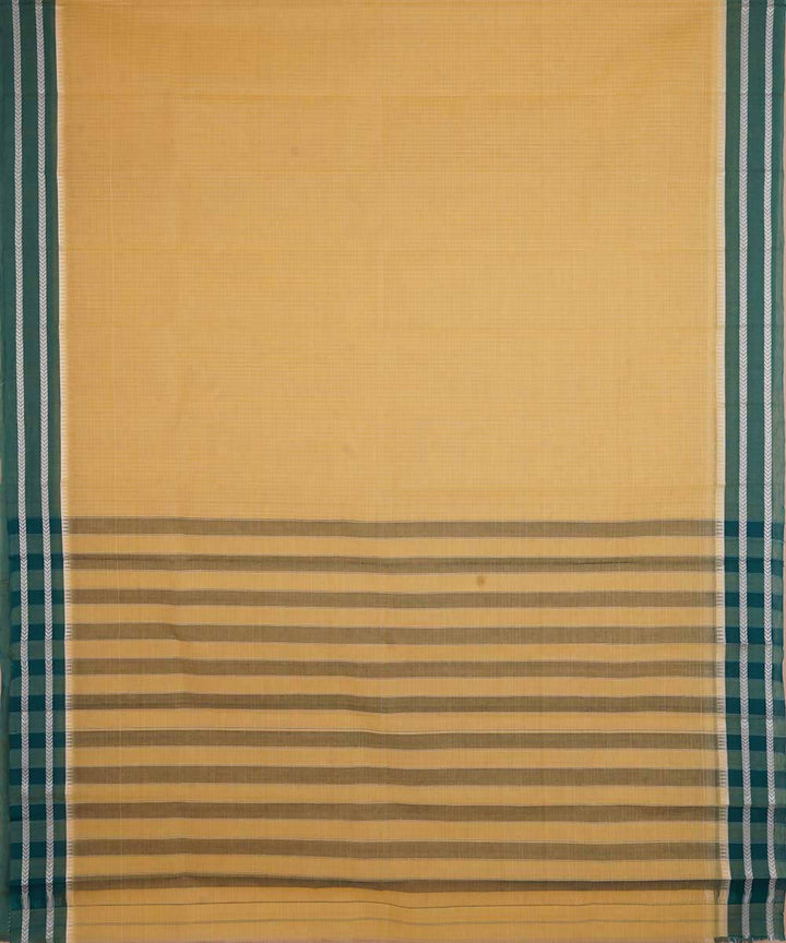 Earth yellow handwoven cotton narayanpet saree