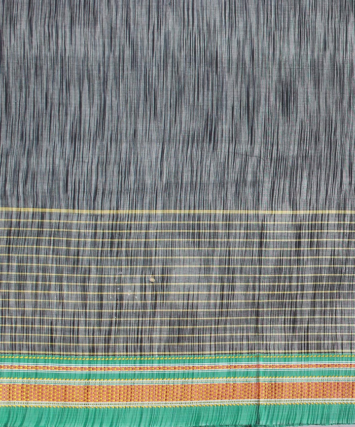dark grey handwoven chikki paras border ilkal saree