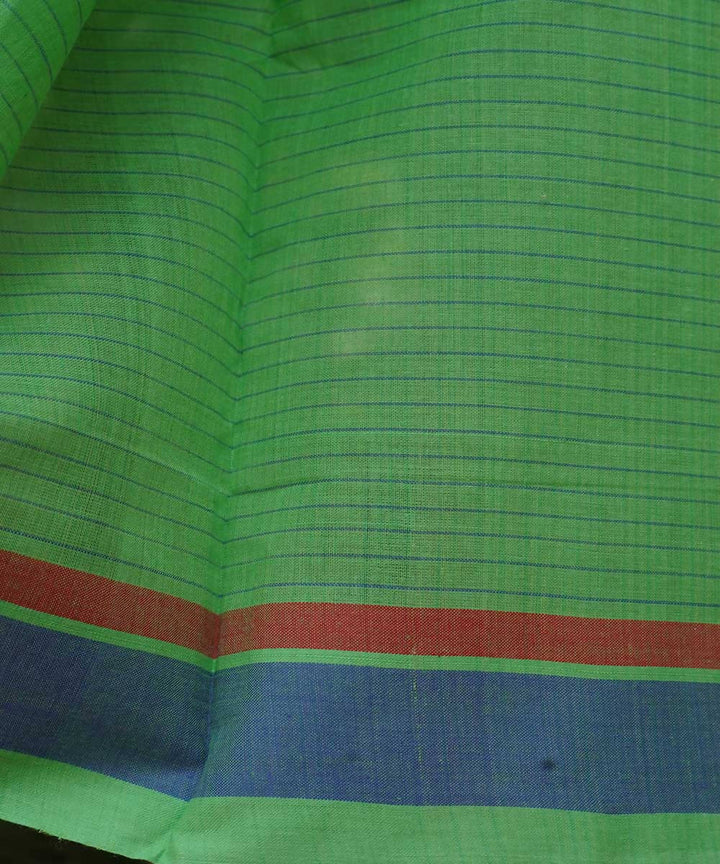 Light Green Cotton Handwoven mangalagiri saree