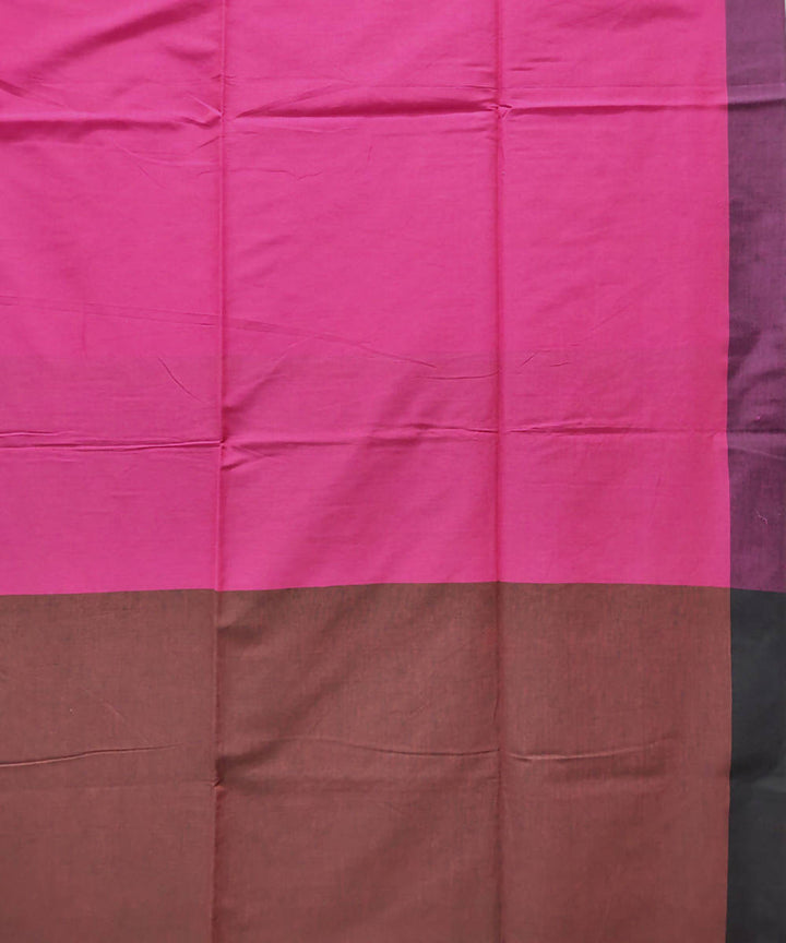 Pink handspun handloom cotton saree