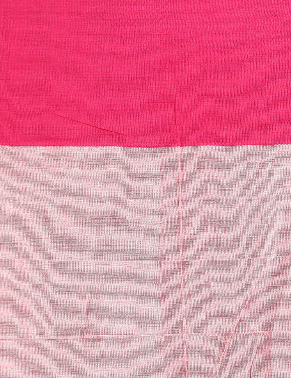 Off white handspun handwoven cotton saree with ganga jamuna border