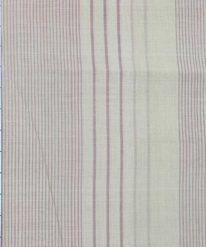 0.5m lime and brown striped handloom cotton fabric