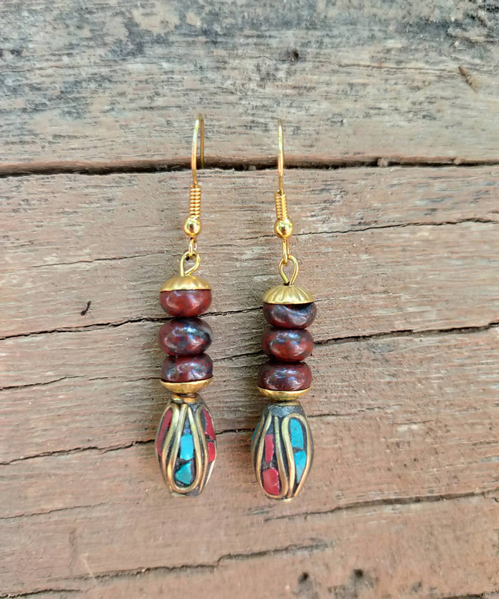 handcrafted gemstone jasper earrings