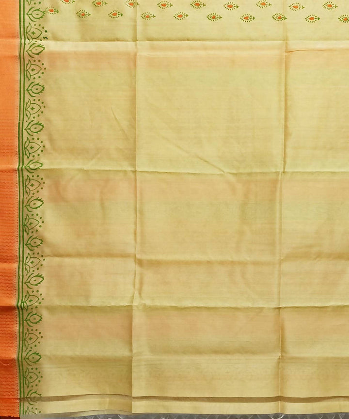 Deep champagne handwoven cotton silk maheshwari saree
