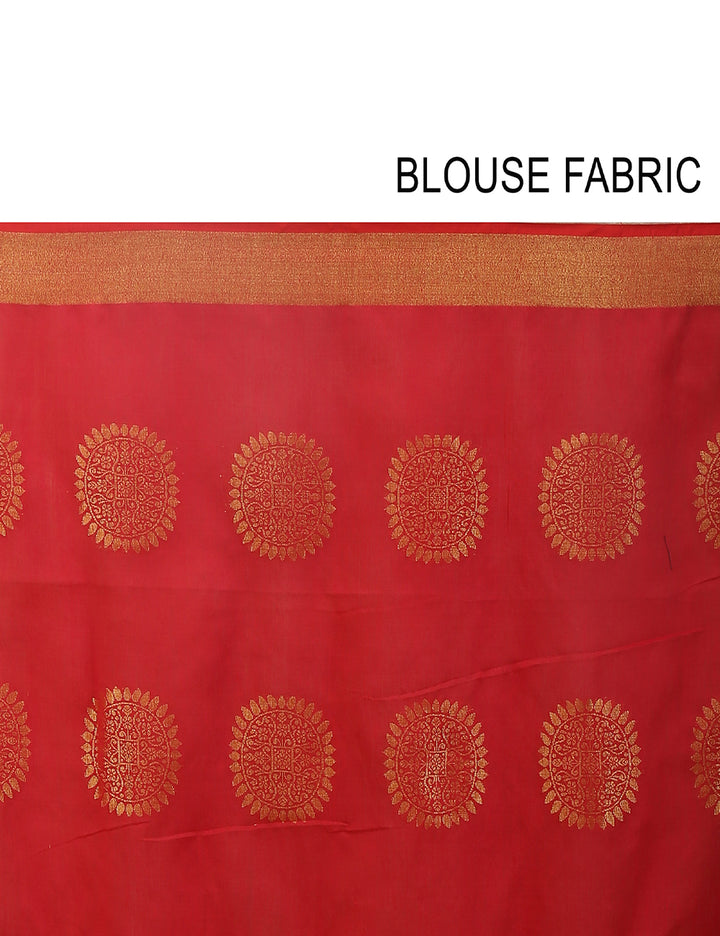 Pink handloom art silk and cotton bengal saree